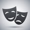 Vector theatrical masks icon