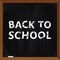 Vector thematic illustration. Realistic chalkboard with back to