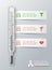 Vector thermometer for infographics.