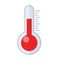 Vector thermometer web icon, stock illustration