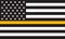 Vector Thin Gold Line Distress Flag