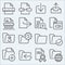 Vector thin line icons set