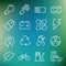 Vector thin line icons set