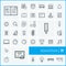 Vector thin line icons set. Education