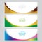 Vector of three banners abstract headers with colorful