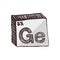 Vector three-dimensional hand drawn chemical gray silver symbol of germanium with an abbreviation Ge from the periodic table
