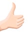 Vector thumbs up icon. Flat thumbs up icon. Flat design illustration for web banner, web and mobile, infographics. Realisti