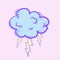 Vector of thunder cloud icon