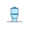 Vector Toilet Bowl blue concept icon or sign