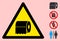Vector Toilet Paper Warning Triangle Sign Icon