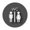 Vector toilet, restroom icon.