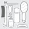 Vector of toiletry set, personal care product