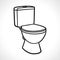 Vector toilets on white background