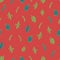 Vector tomato-red cute bananas seamless pattern background