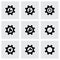 Vector tools in gear icon set