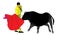 Vector torero with bull