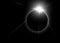 Vector Total eclipse of the sun. The diamond ring effect and the solar corona in total solar eclipse and black open space