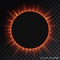 Vector total solar eclipse on transparent background.