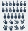 Vector touch screen gestures icons