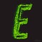 Vector Toxic Font 001. Letter E