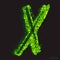Vector Toxic Font 001. Letter X