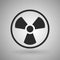 Vector toxic icon. Radioactive sign