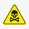 Vector toxic poison icon on white background.