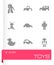 Vector toys icons set