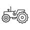Vector Tractor Outline Icon Design