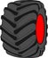 Vector tractor wheels vector illustration
