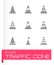 Vector traffic cone icon set