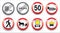 Vector traffic signs collection