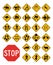 Vector traffic signs collection