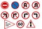 Vector traffic signs isolated. illustration
