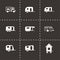 Vector trailer icon set