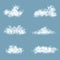 Vector Transparency Gradient Clouds Set