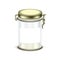 Vector transparent empty glass jar box packaging container