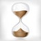 Vector transparent sand hourglass