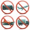 Vector Transport with Prohibitory Sign