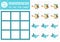 Vector transportation tic tac toe chart with helicopter and plane. Board game playing field with cute aircrafts. Funny air