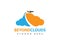 Vector travel beyond cloud online cloud storage logo design