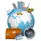 Vector Travel Concept with Globe