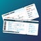 Vector travelling concept with airline boarding pass tickets