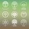 Vector tree logos and badges