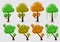Vector of trees with many colours