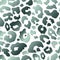 Vector Trendy abstract midnight green leopard seamless pattern. Wild animal cheetah skin chrome metallic texture on white