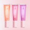 Vector Trendy Clear Lip Gloss Tube Packaging with Applicator