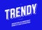 Vector trendy font 3d bold typography sans serif style