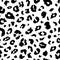 Vector Trendy leopard skin seamless pattern. Abstract wild animal cheetah spots black and white texture for fashion