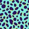 Vector Trendy leopard skin seamless pattern. Abstract wild animal cheetah spots blue texture for fashion print design, fabric,